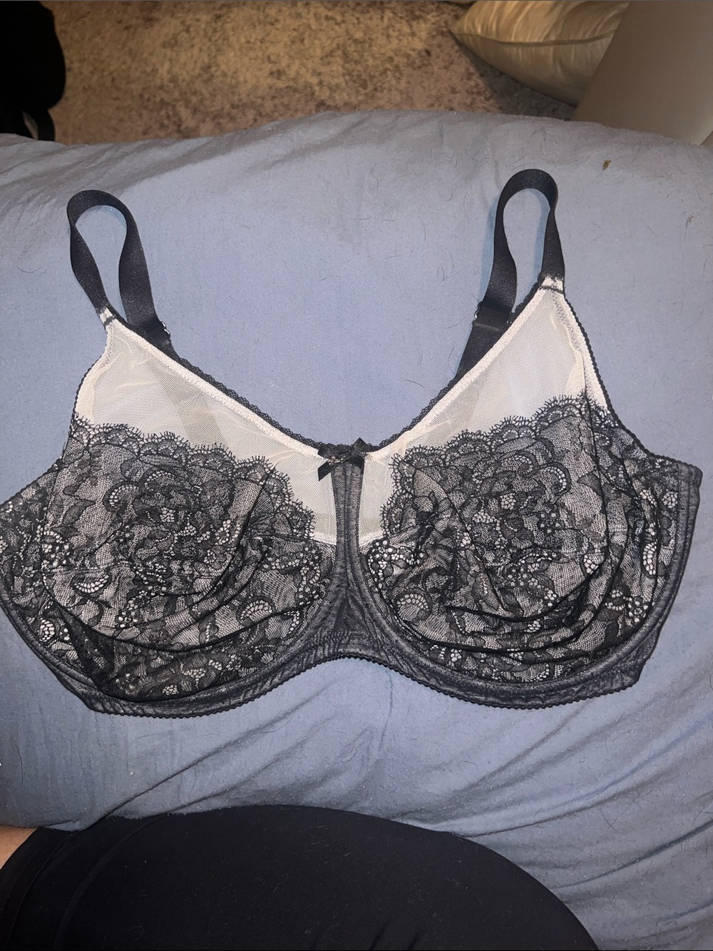 Wacoal Black Sheer Lace Underwire Bra